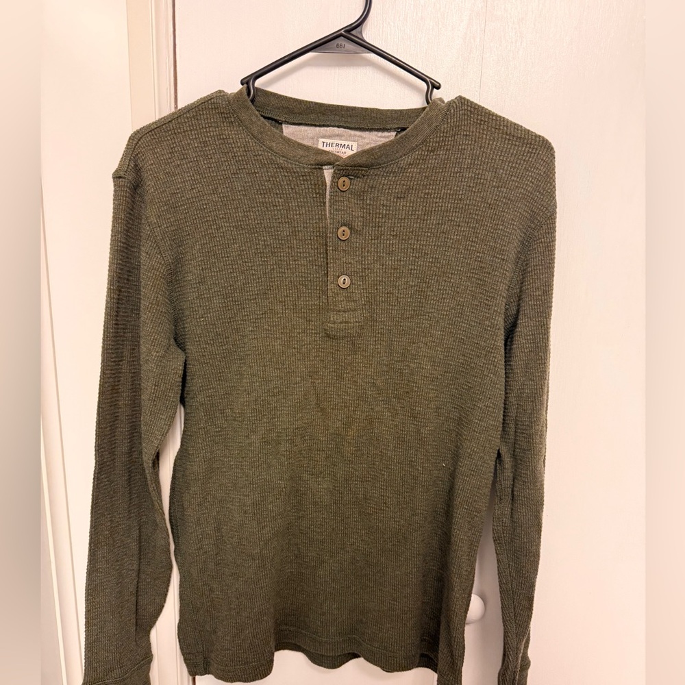 Faherty green thermal men’s knitwear size small